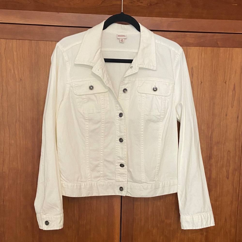 White jean jacket